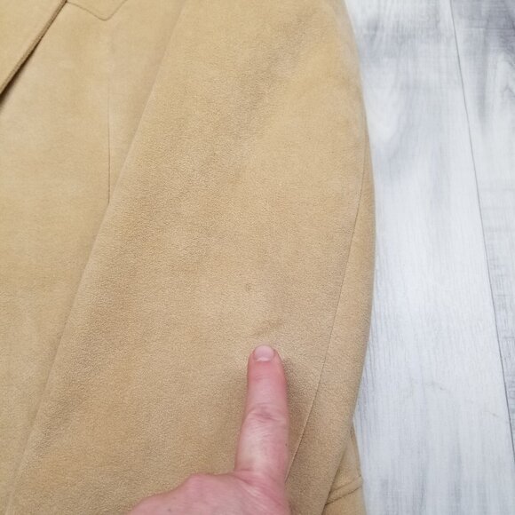 ✅VTG Goldwaters Blazer Mens Beige Custom Fabric Jacket Western Style Coat 21”/31 - Picture 11 of 14